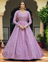 Traditional Function Wear Gown Collection Light Purple Cotton Gown Front View